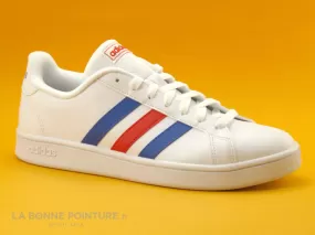 Achat chaussures Adidas Homme Basket, vente Adidas EE7901 Grand Court Base - Blanc Bleu Rouge - Basket H