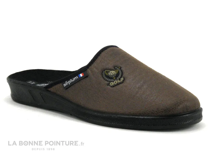 Achat chaussures Airplum Homme Pantoufle et Chausson, vente Airplum FAIRWAY Marron - Pantoufle mule Homme - Semelle souple