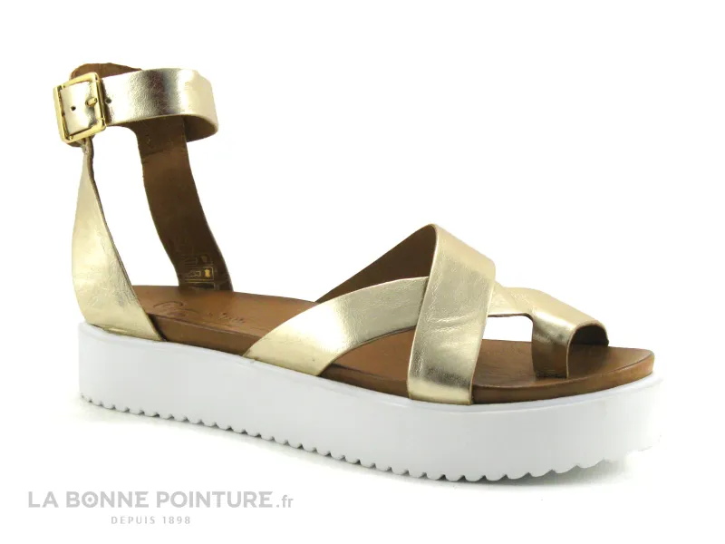 Achat chaussures Com un Point Femme Entre-doigts, vente Com un Point SHEMEW - Or - Sandale montante doree