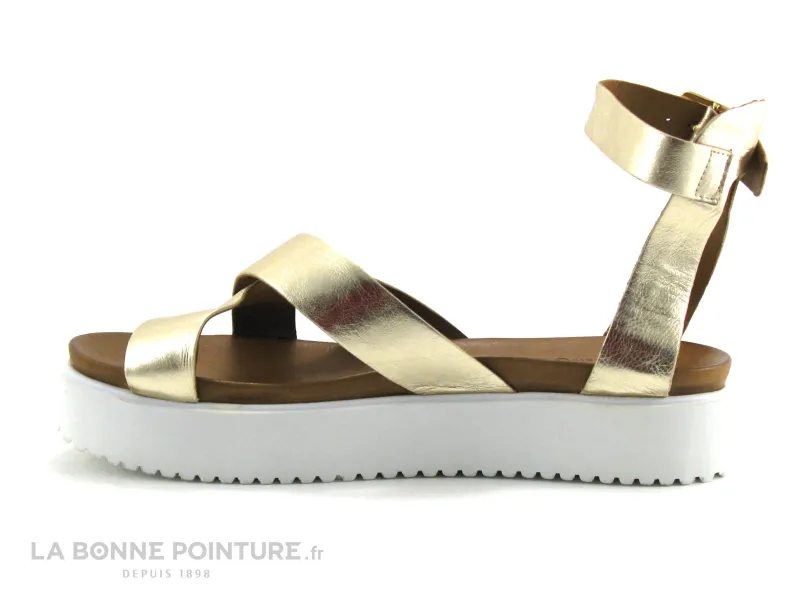 Achat chaussures Com un Point Femme Entre-doigts, vente Com un Point SHEMEW - Or - Sandale montante doree