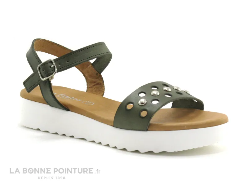 Achat chaussures Eva Frutos Femme Sandale et Nu-pieds, vente Eva Frutos 5078 - Kaki - Nu-pieds Femme