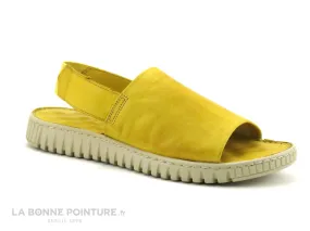 Achat chaussures Karyoka Femme Sandale et Nu-pieds, vente Karyoka MICK Jaune - Sandale Femme cuir jaune