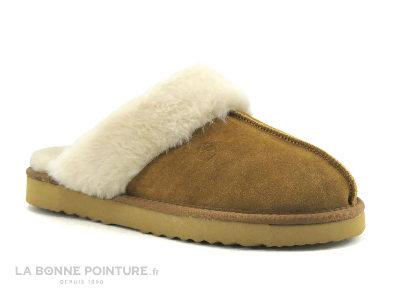 Achat chaussures Kelara Femme Pantoufle Chausson, vente Kelara K31230 cuero - Pantoufle mule Femme avec fourrure