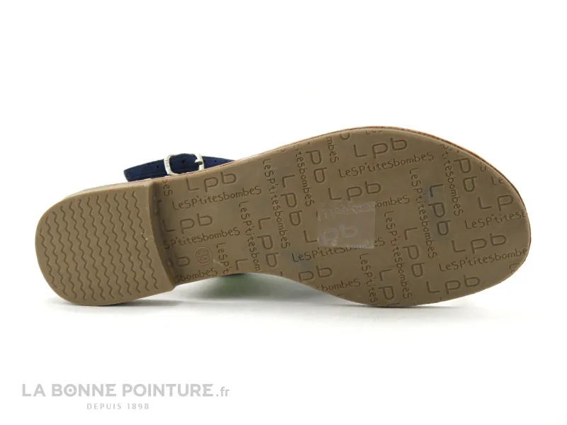 Achat chaussures Les ptites bombes LPB Femme Entre-doigts, vente LpB VANESSA Marine - Sandale plate Femme bleu marine