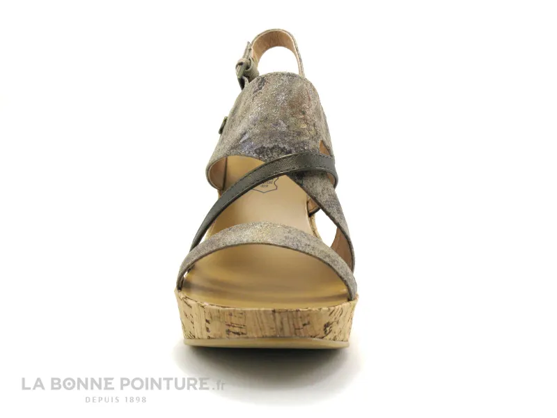 Achat chaussures Les ptites bombes LPB Femme Sandale et Nu-pieds, vente Les Ptites Bombes JULIETTE compense Taupe Nu-pieds