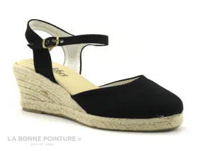 Achat chaussures Ludiher Femme Chaussure en Toile, vente Ludiher 1020 negro - Espadrille compensee noire - Bout ferme