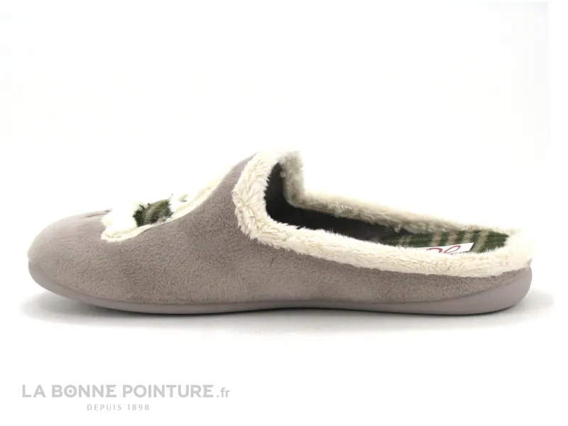 Achat chaussures Ouf ! Femme Pantoufle Chausson, vente Ouf BROKI Gris clair - Chouette - Pantoufle mule Femme