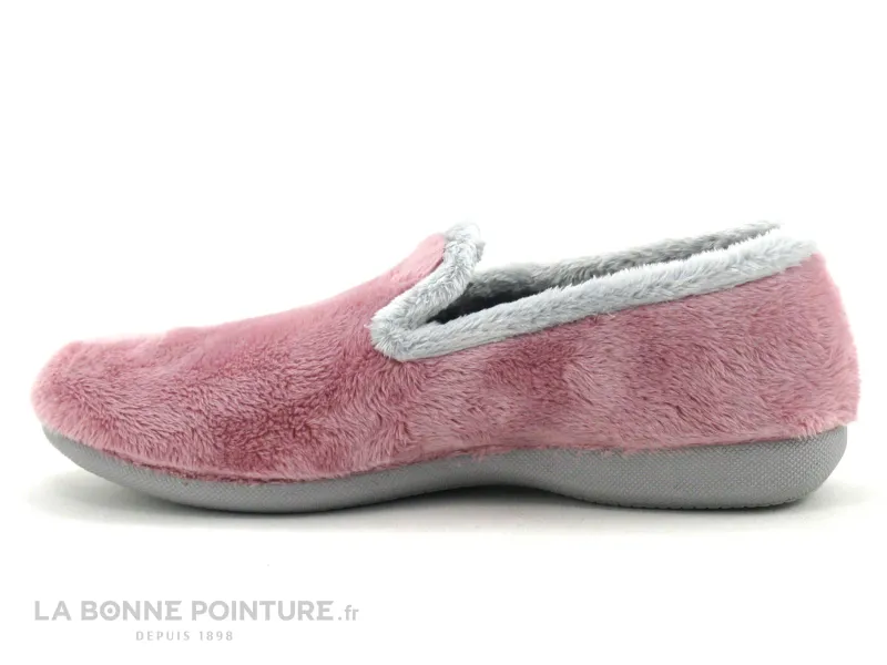 Achat chaussures Ouf ! Femme Pantoufle Chausson, vente Ouf MALTO Rose Gris - Chausson Femme en peluche