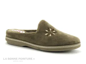 Achat chaussures Ouf ! Femme Pantoufle Chausson, vente Ouf TALAIS Taupe - velours - Pantoufle mule Femme