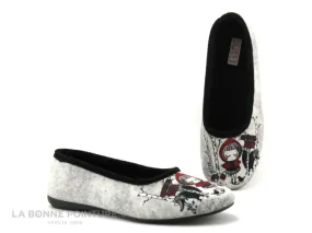 Achat chaussures Ouf ! Femme Pantoufle Chausson, vente Ouf tempo Turny noir - Chaperon rouge - Pantoufle ballerine