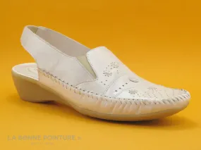 Achat chaussures Pedi Girl Femme Bout fermé, vente Pedi Girl Polenta Blanc - Bride arriere - Chaussure confort Dame