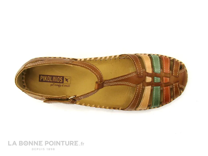 Achat chaussures Pikolinos Femme Sandale et Nu-pieds, vente Pikolinos VALLARTA 655-0843C1 250 Brandy Multi - Sandale Femme