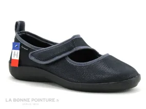 Achat chaussures PodoWell Femme Pantoufle Chausson, vente Fargeot TARZALIE Marine - Chausson ballerine Femme avec scratch