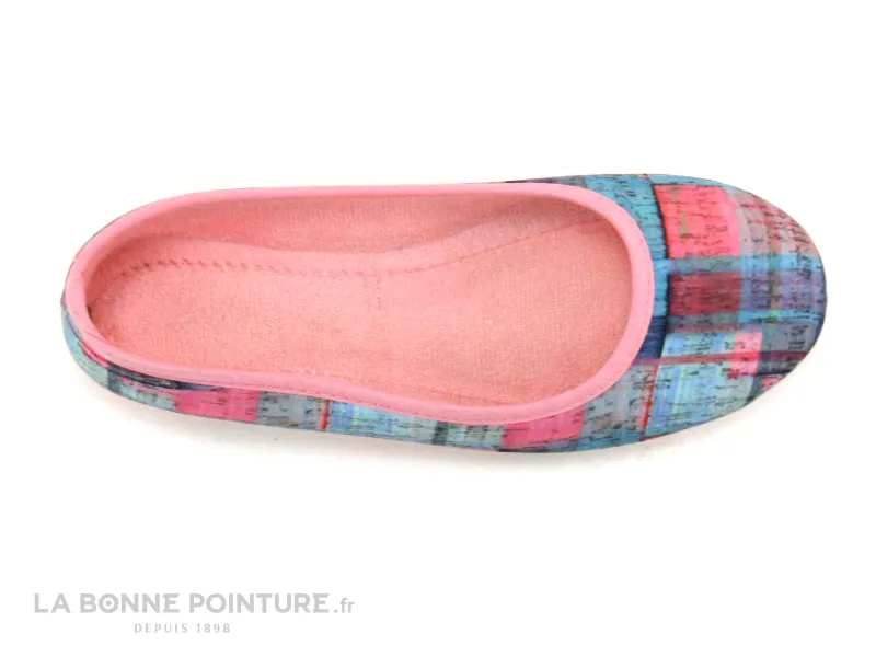 Achat chaussures RYB Femme Pantoufle Chausson, vente RYB 600 PLO GRIEGO - Turquoise Rose - Pantoufle ballerine