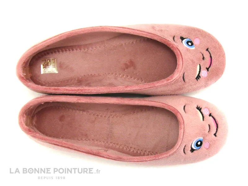 Achat chaussures RYB Femme Pantoufle Chausson, vente RYB 600D1778 Rose Clin d oeil - Pantoufle ballerine