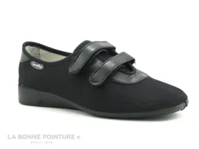 Achat chaussures Semelflex Femme Pantoufle Chausson, vente Semelflex Marie-Jo Chausson noir velcro