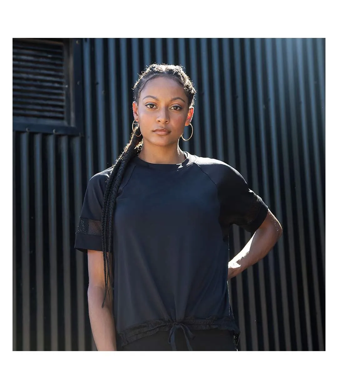 Athletic t-shirt long femme noir Tombo