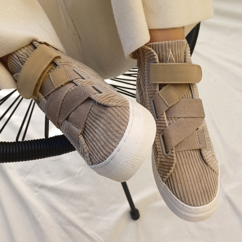 Baskets Femme Velours Armistice Onyx - LE 133 CANNES