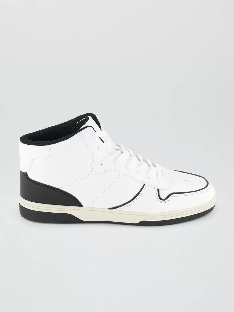 Baskets montantes bicolore - blanc