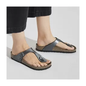 Birkenstock Gizeh Birko Flor Metallic  Black pour femme