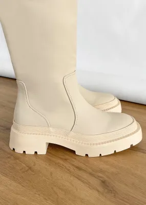 Bottes de pluie montantes à semelles chunky