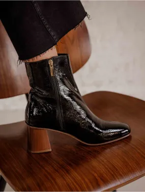 Bottines à talons Sarah - Noir Vinyl - BOBBIES