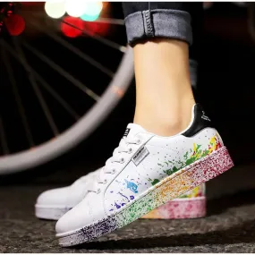 Chaussures basses pour femmes Imprimé graffiti coloré