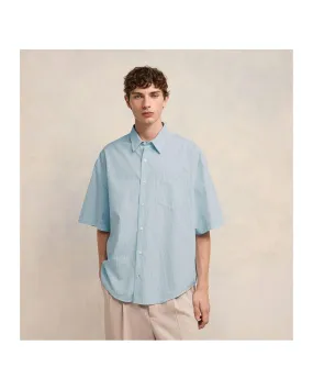 CHEMISE BOXY MANCHES COURTES BLEU CACHEMIRE CRAIE - Ami | Chez Maman Rouen