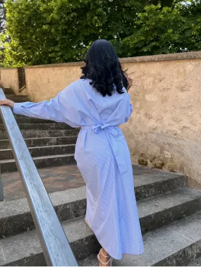 Chemise longue rayée