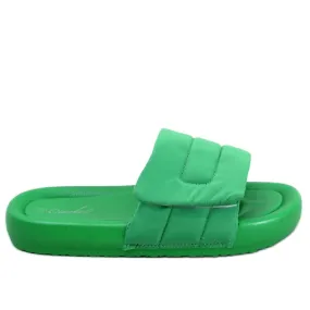 Claquettes en nylon vert Cueto