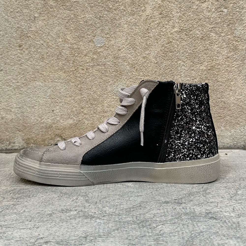 Corina M3510 Noir basket montantes avec paillettes