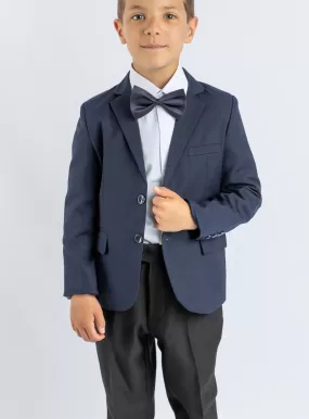 Costume enfant complet noir et bleu marine