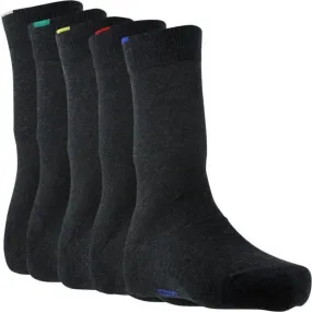 DIM 5 paires de Chaussettes Homme Microfibre ECODIM Anthracite