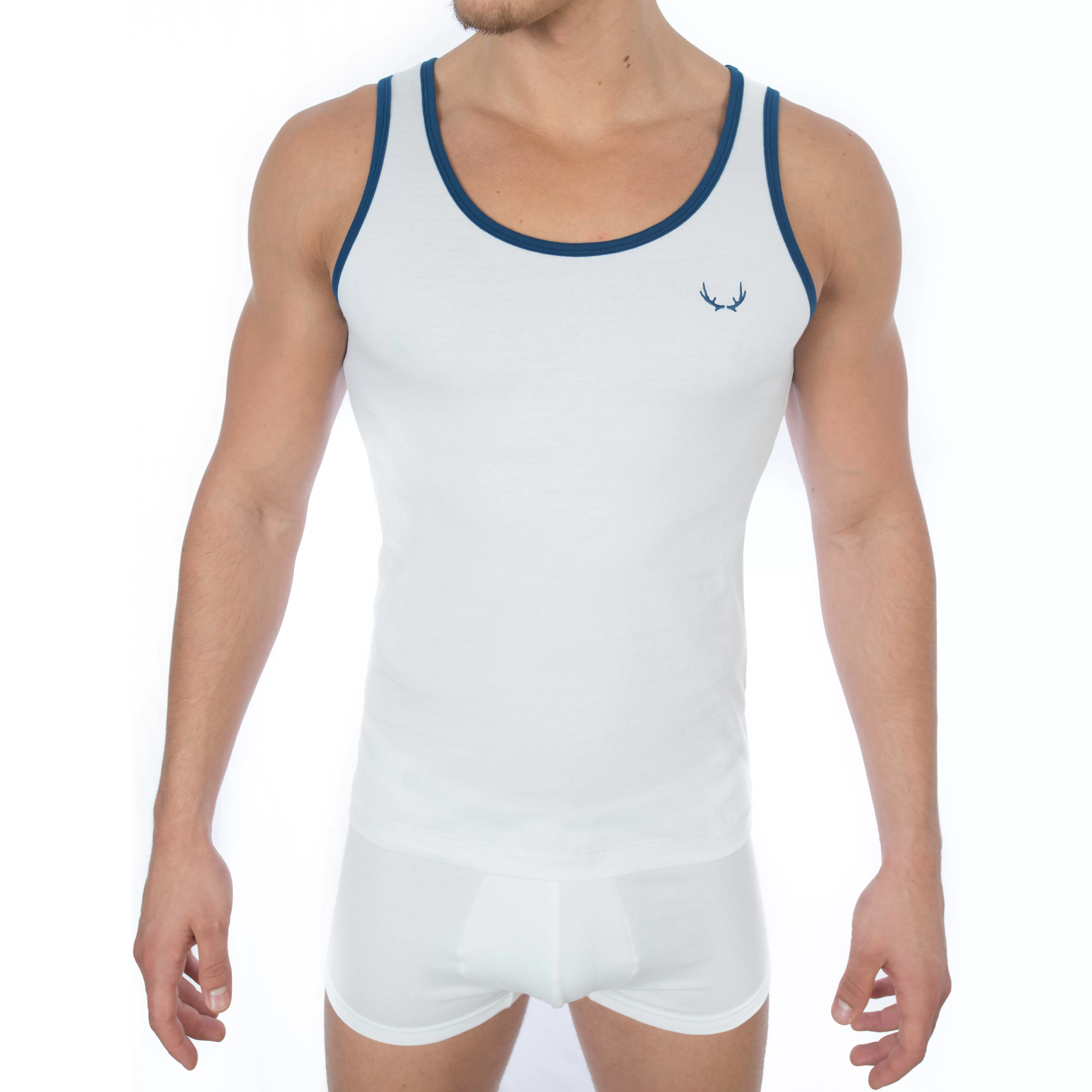 Débardeur en coton biologique blanc - BLUEBUCK : vente débardeurs h...