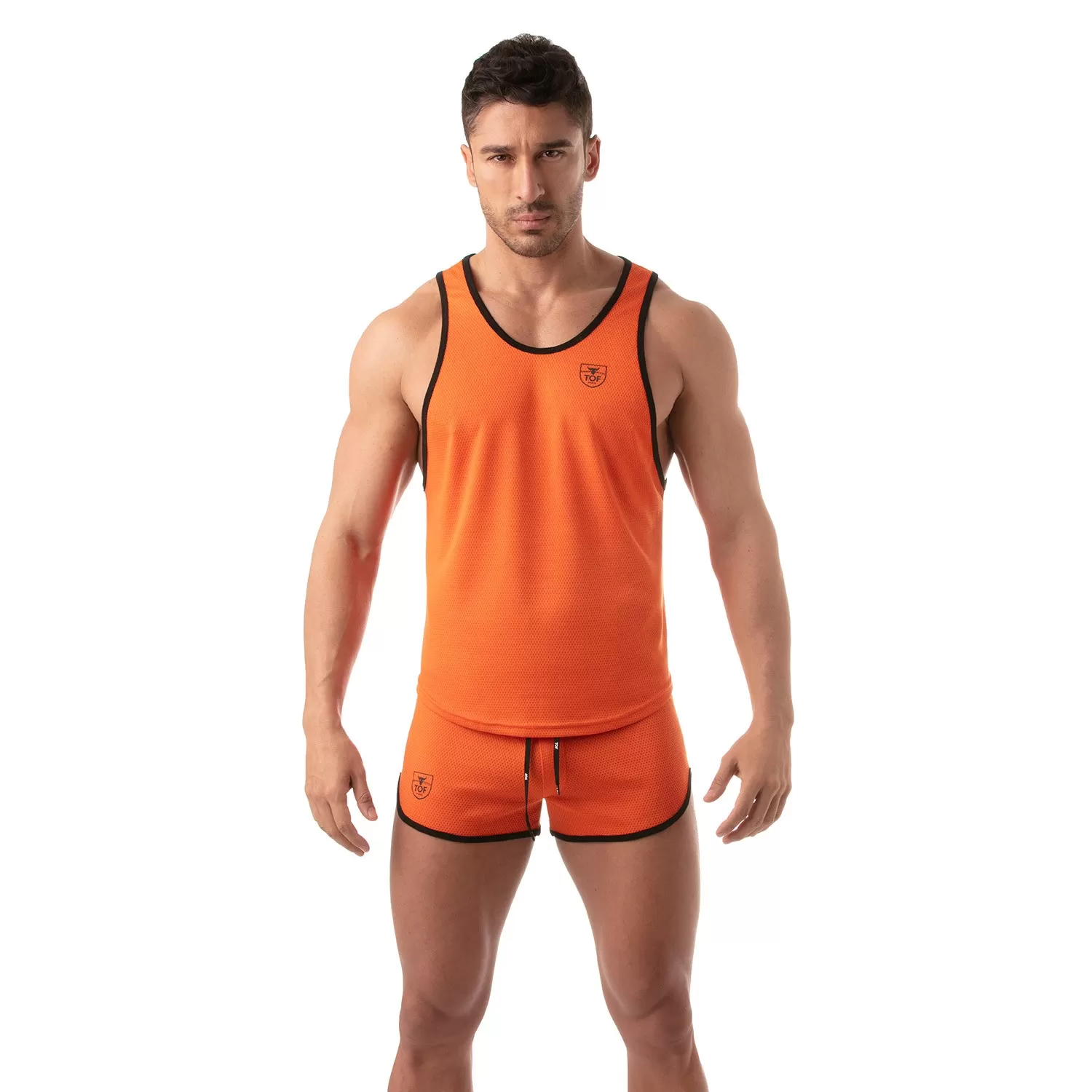 Débardeur léger Mesh - orange - TOF Paris : vente débardeurs homme ...