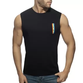 Débardeur RAINBOW TAPE - noir - ADDICTED : vente débardeurs homme A...