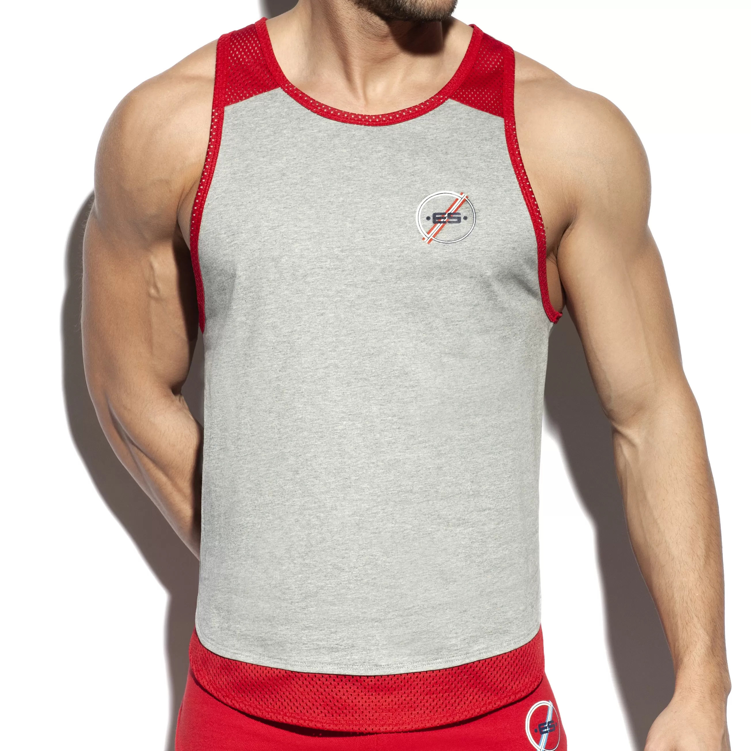 Débardeur SIXTY - gris chiné - ES collection : vente débardeurs hom...