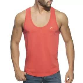 Débardeur U-neck Cotton - corail - ADDICTED : vente débardeurs homm...