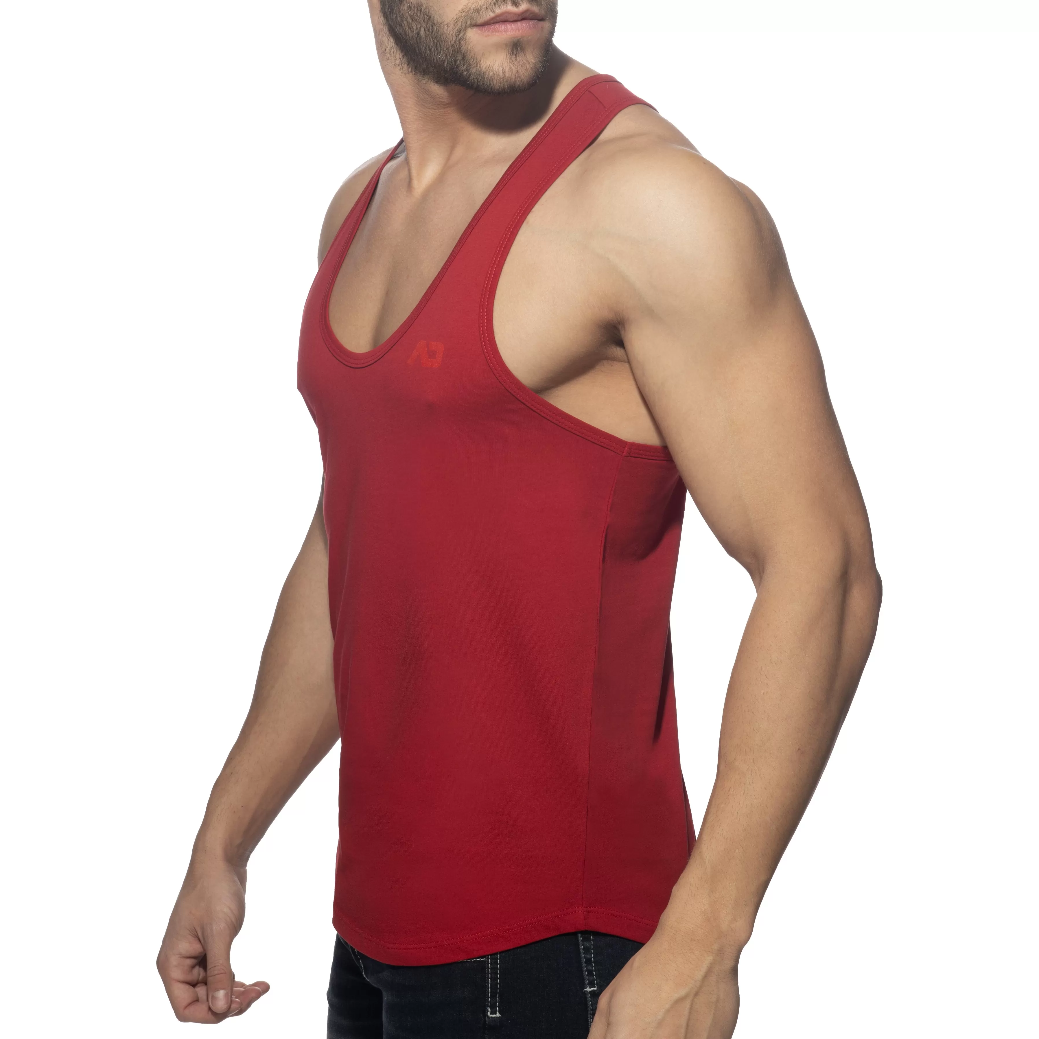 Débardeur U-neck Cotton - rouge - ADDICTED : vente débardeurs homme...