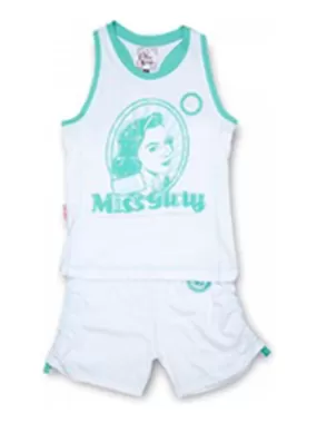 Ensemble Short et Débardeur fille FLIZEP - MISS GIRLY - Vert