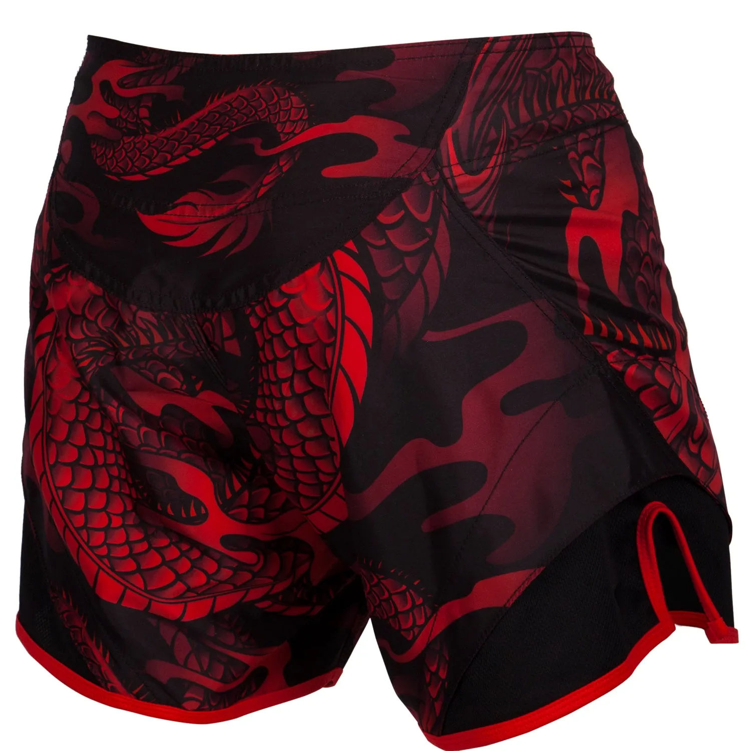 Fightshort court Venum Dragon's Flight - Noir/Rouge