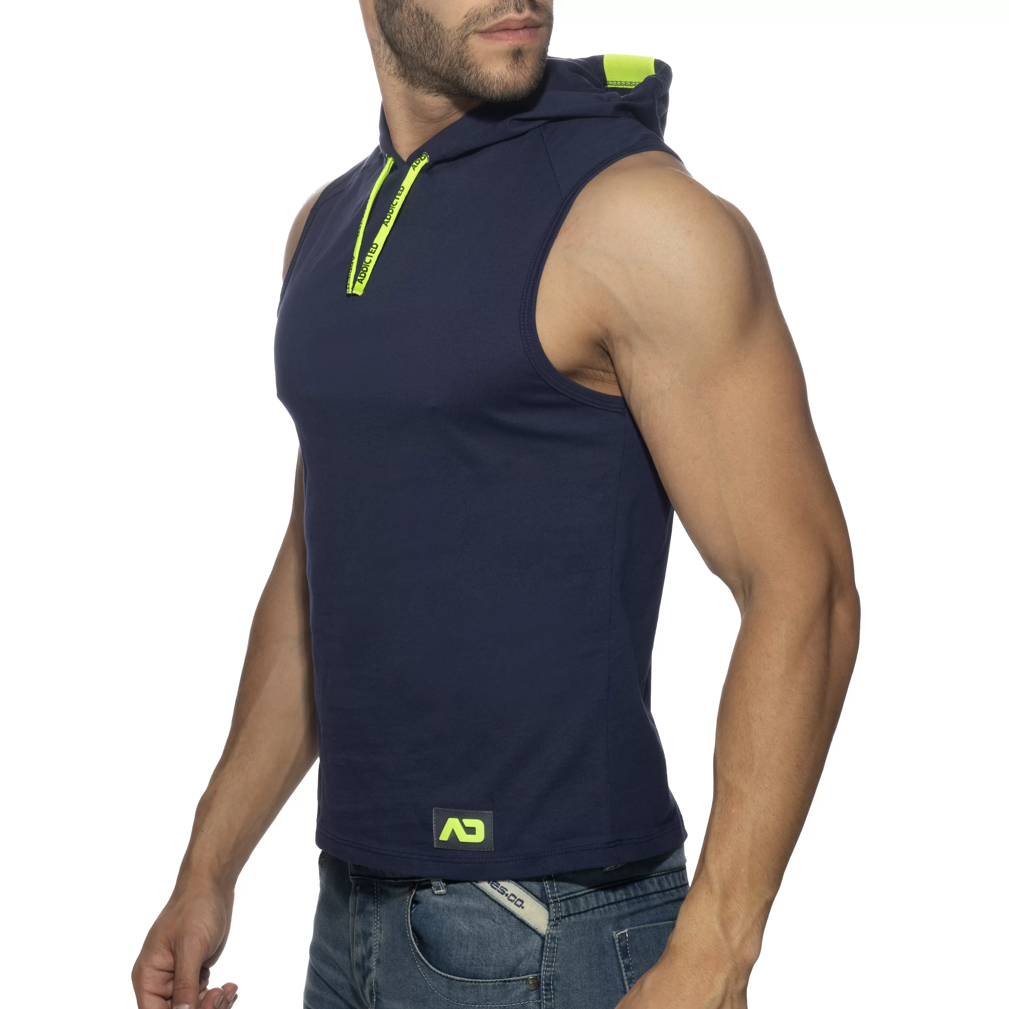 Hoody Band Cotton - marine - ADDICTED : vente débardeurs homme ADDI...