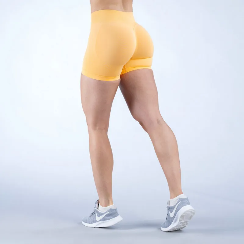 IMPACT SPORTS Shorts 4,5 Low Ribbed Band Yoga Shorts Souples Sans Flex Scrunch Bum Workout Gym Shorts Yoga Booty Running Short P