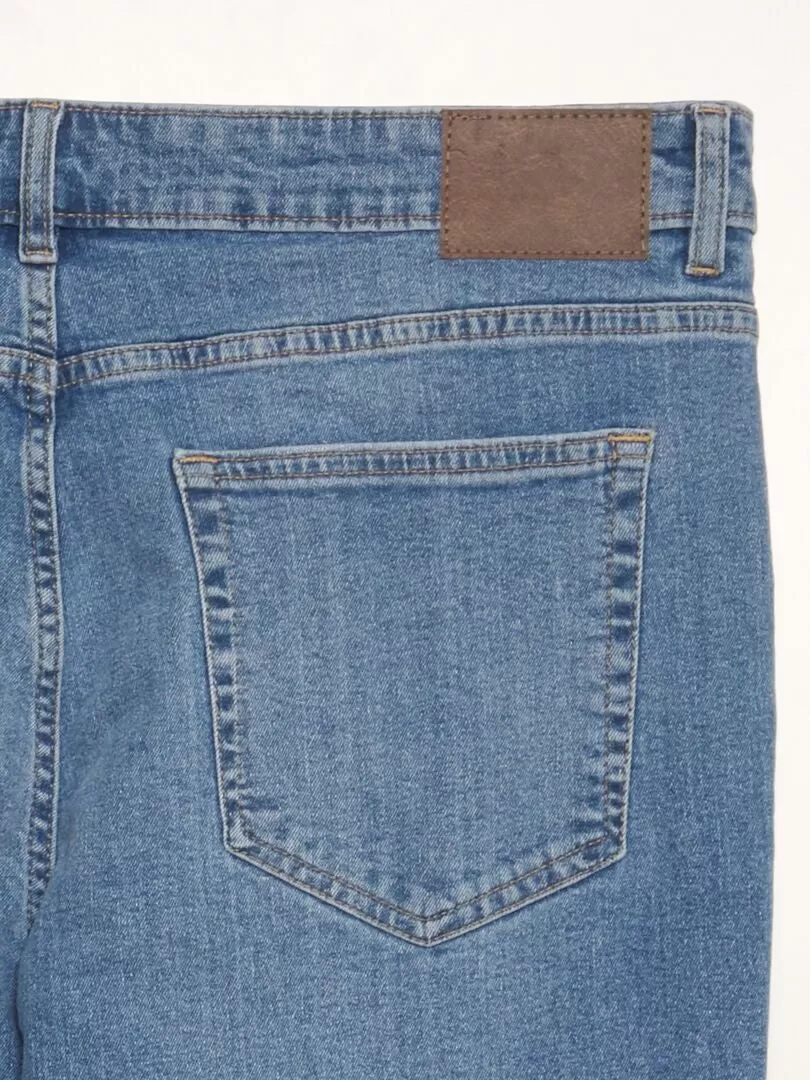 Jean slim en coton stretch - L36 - Bleu