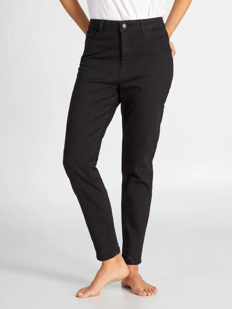 Jean slim en denim - 28L - Noir