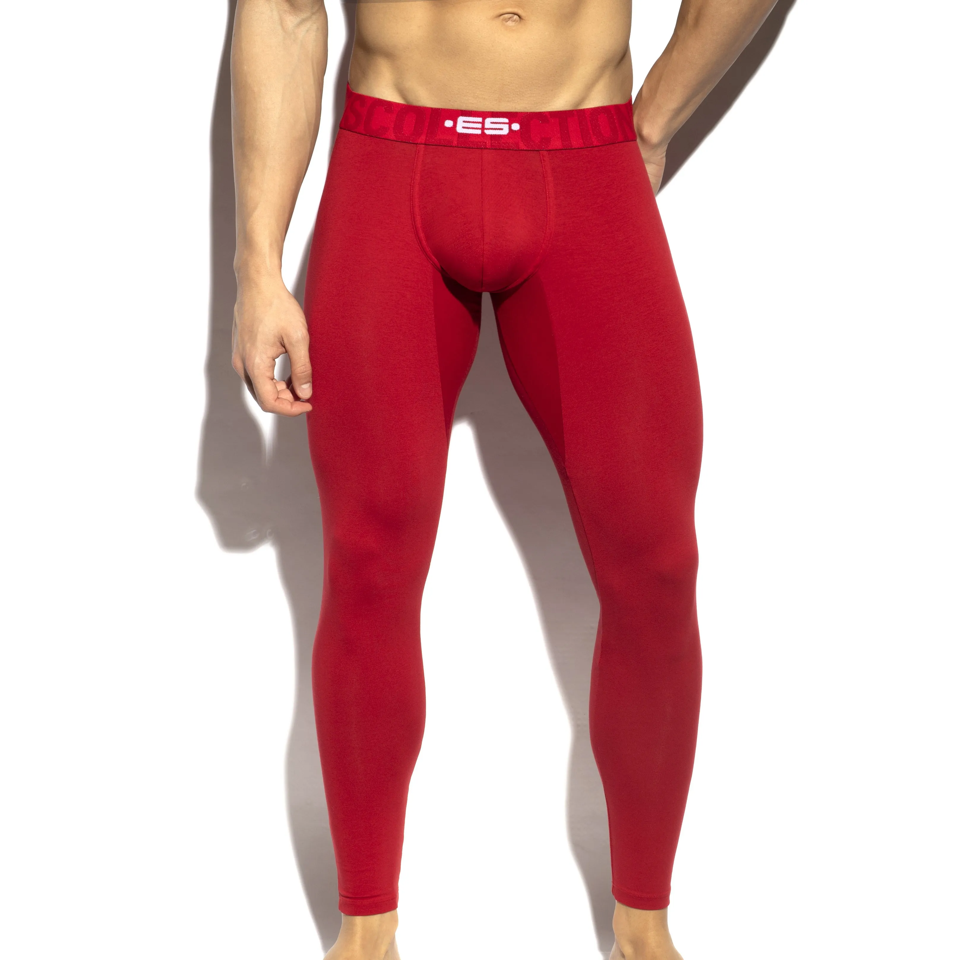 Long John basic coton - rouge - ES collection : vente de Caleçon lo...
