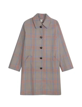 Manteau Jules en coton à carreaux beiges