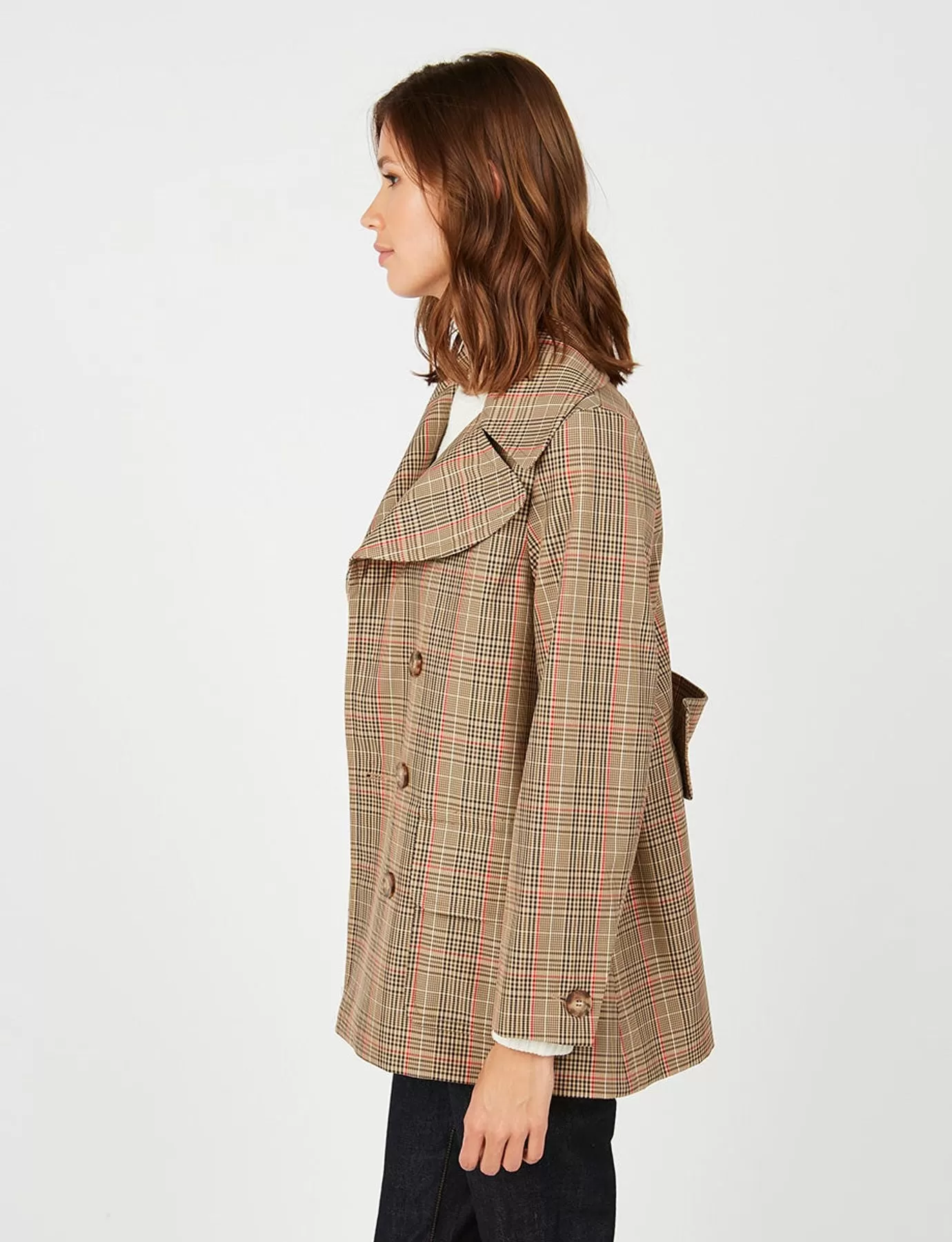 Manteau Séraphine Prince-de-Galles