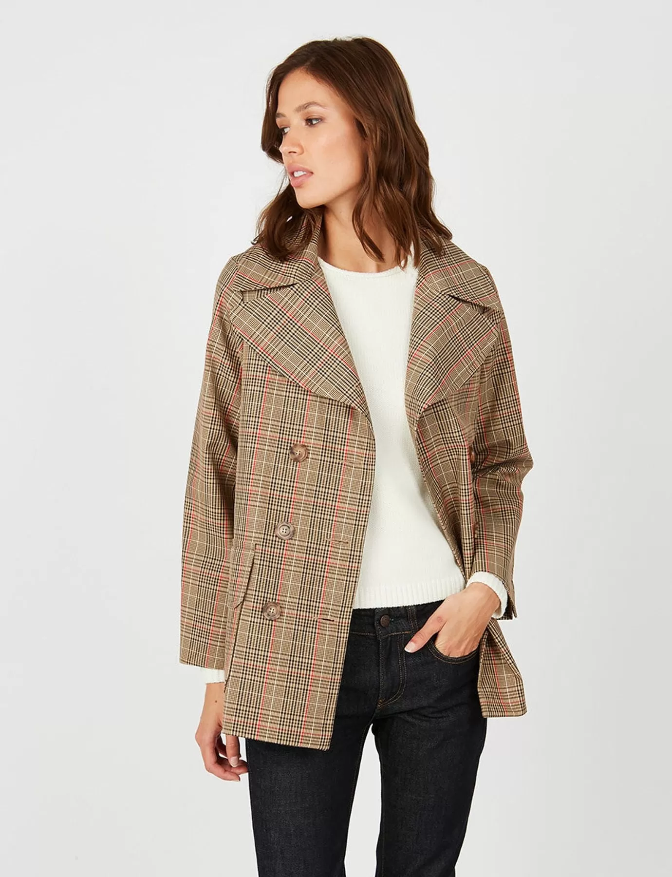 Manteau Séraphine Prince-de-Galles