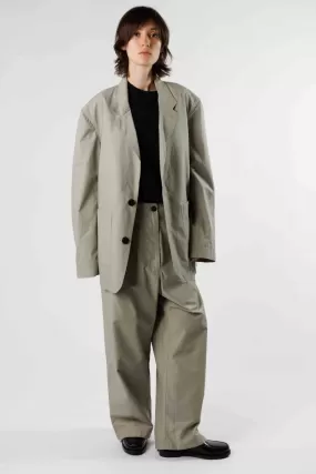Pantalon beige évasé en coton